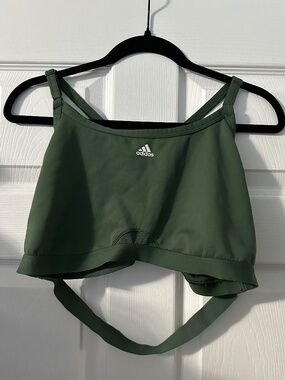 Adidas Olive Green Sports Bra Women’s Size 2XL Plus Size Low Impact Activewear